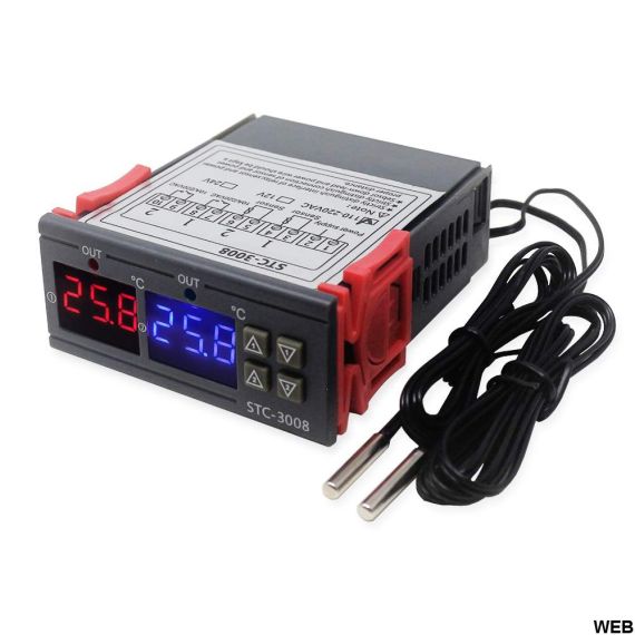 Termoregolatore STC-3008 110-220V con sonda di temperatura Termoregolatore STC-3008 110-220V con sonda di temperatura